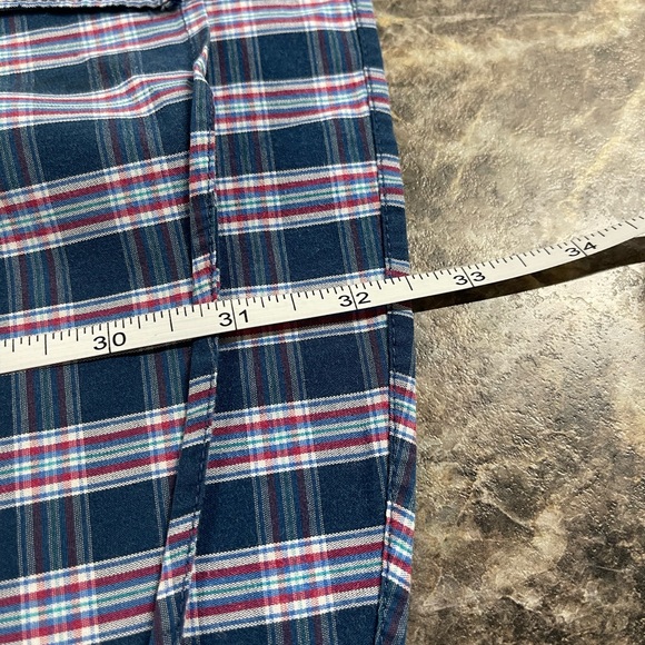 Chaps Men's 2XL Big & Tall Blue Plaid Long Sleeve Button-Up Shirt - Picture 7 of 7